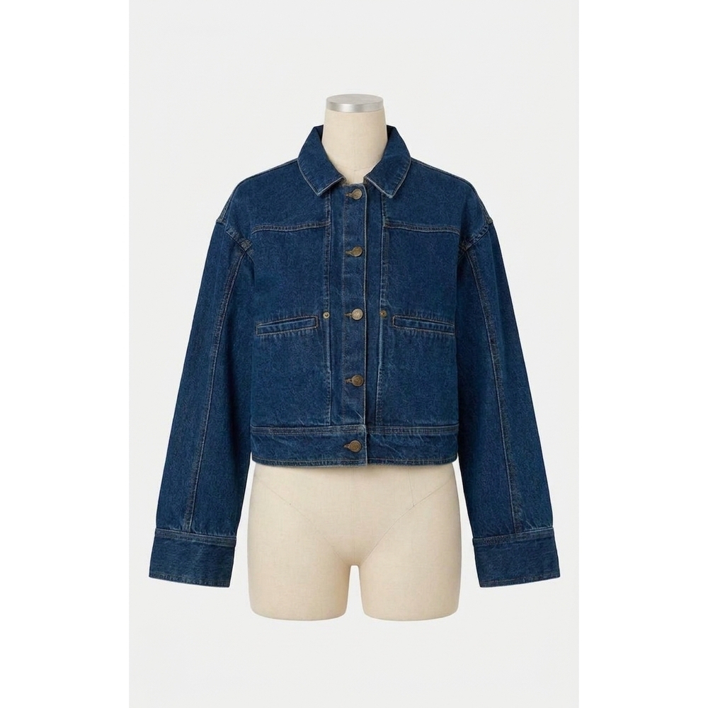 NEW CLEOBELLA clarke jacket with removable cape in blue denim